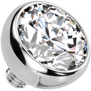 Titanium Top top ball zirconia bezel setting Internally Threaded
