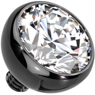 Titanium Top top ball zirconia bezel setting Internally Threaded