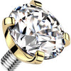 Titanium Top top zirconia prong setting Internally Threaded