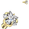 Titanium Top top star zirconia prong setting Internally Threaded