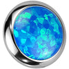 Titanium Top top round flat opal bezel setting Internally Threaded