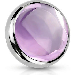 Titanium Top top natural stone bezel setting Internally Threaded