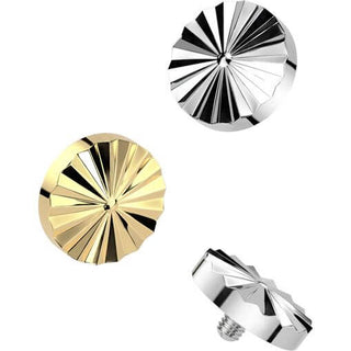 Titanium Top top round diamond cut Internally Threaded