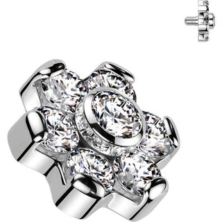 Titanium Top top flower zirconia Internally Threaded
