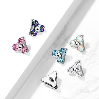 Titanium Top Top Triangle Zirconia Internally Threaded