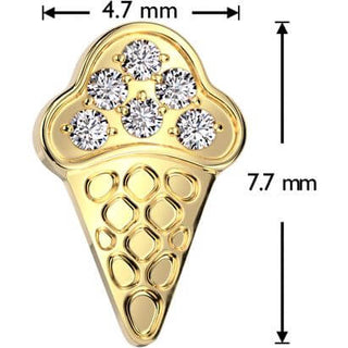 Titanium Top top ice cream cone Internally Threaded