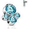 Titanium Top top 4 zirconias bezel setting Internally Threaded