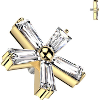 Titanium Top top flower zirconia Internally Threaded