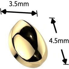 Titanium top teardrop Internally Threaded