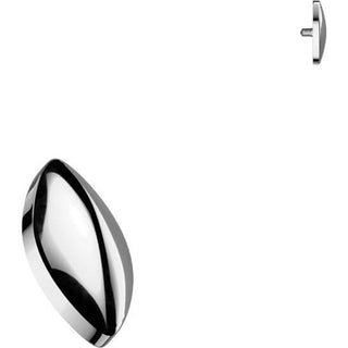 Titanium top rounded marquise Internally Threaded
