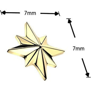 Titanium top starburst Internally Threaded