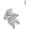 Titanium Top top 4 marquise cubic zirconia fan with round cubic zirconia Internally Threaded
