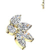 Titanium Top top 4 marquise cubic zirconia fan with round cubic zirconia Internally Threaded