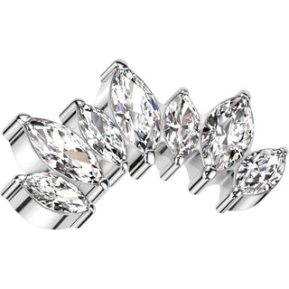 Titanium Top top marquise cut zirconias Internally Threaded
