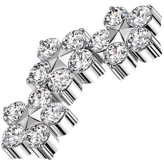 Titanium Top top flower zirconia Internally Threaded