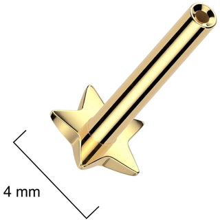 Titanium Base Labret pin star base Push-In