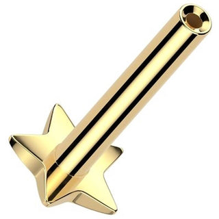 Titanium Base Labret pin star base Push-In