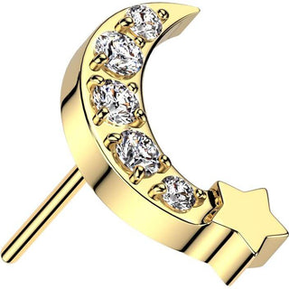 Top moon star zirconia Push-In