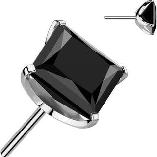 Titanium Top top square zirconia prong setting Push-In
