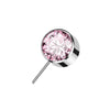 Titanium Top top ball zirconia bezel setting Push-In
