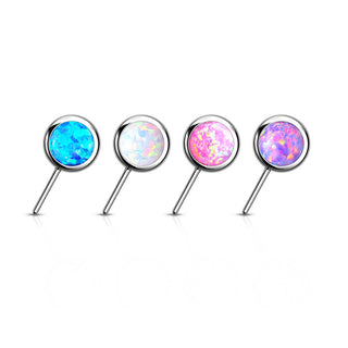 Titanium Top top ball opal bezel setting Push-In