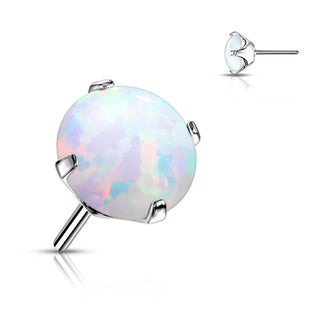Titanium Top top round opal prong setting Push-In