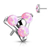 Titanium Top Top Triangle Opal Silver Push-In