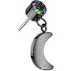 Titanium Top Moon dangle Zircona Push-In