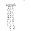 Titanium Top top triple chain dangle zirconias Push-In