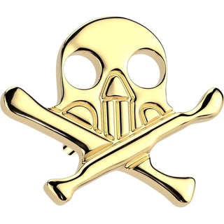 Titanium Top top skull with crossbones Push-In