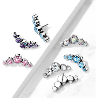 Titanium Top top 5 zirconias bezel setting Push-In