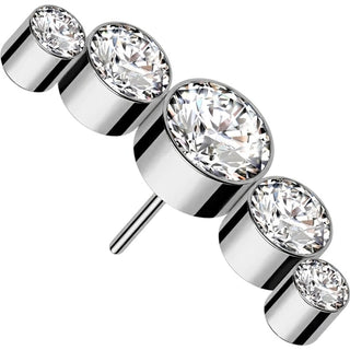 Titanium Top top 5 zirconias bezel setting Push-In