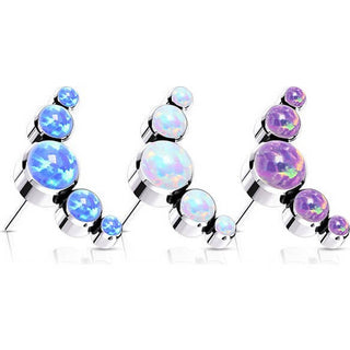 Titanium Top top 5 opals bezel setting Push-In