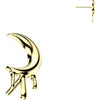 Titanium Top Top Dripping Crescent Moon Push-In