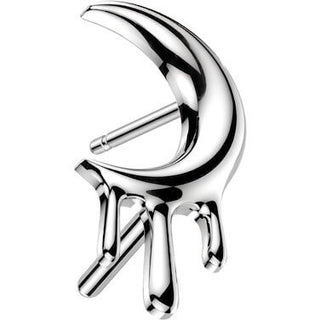 Titanium Top Top Dripping Crescent Moon Push-In