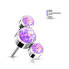 Titanium Top top 3 opals bezel setting Push-In