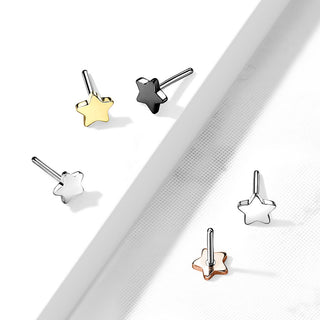 Titanium Top Top Flat Star Push-In