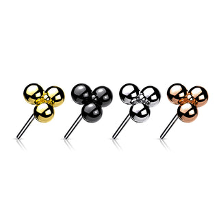 Titanium Top Top Trinity Balls Cluster Push-In