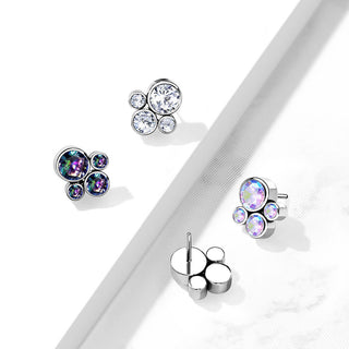 Titanium Top top 4 zirconias bezel setting Push-In
