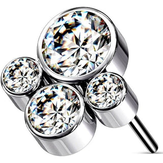 Titanium Top top 4 zirconias bezel setting Push-In