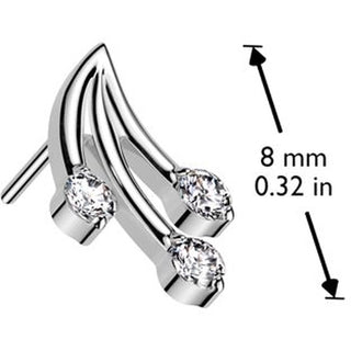 Titanium top shooting stars zirconia Push-In