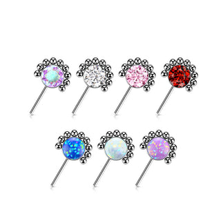 Titanium Top top zirconia or opal with beaded balls Push-In