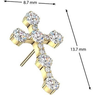 Titanium top cross zirconia Push-In