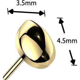 Titanium top teardrop Push-In