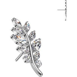 Titanium top olive leaf zirconia Push-In