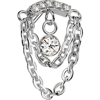 Titanium Top top double chain zirconia Push-In