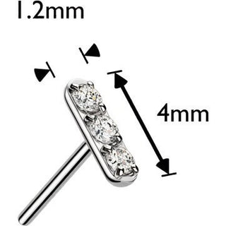 Titanium top bar zirconia Push-In