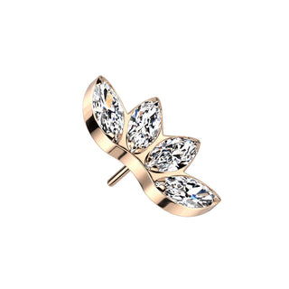 Titanium Top top marquise cut zirconias Push-In