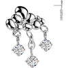Titanium top rain cloud zirconia Push-In