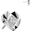 Titanium top heart zirconia Push-In